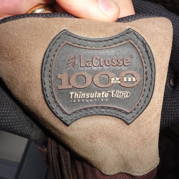 LACROSSE Men's 1000gm Snowdrift PFT Brown Snow Boots Thinsulate Size 14M - Picture 7 of 10